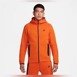 Nike Tech Full-Zip Fleece Windrunner Hoodie
Orange Hoodie with Black Accents